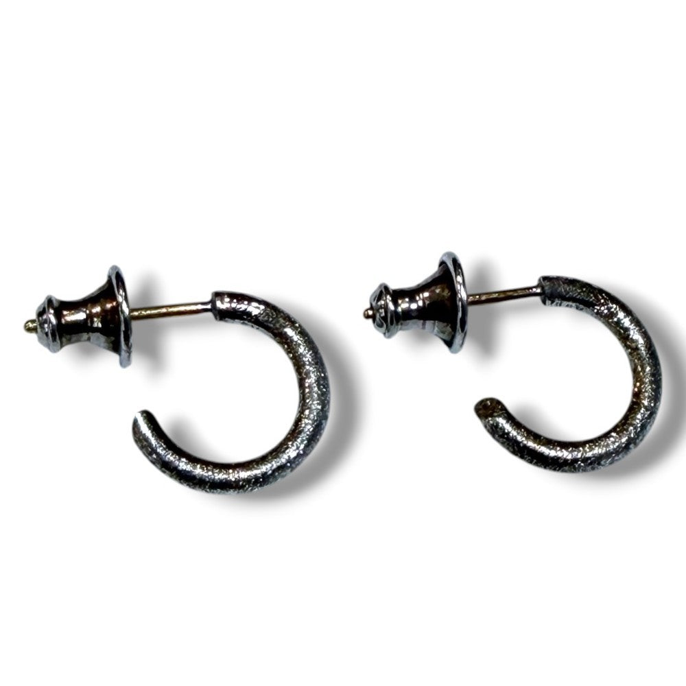 CAREERING PLACEBO CRYSTALLIZED Silver Hoop Earring Size 101