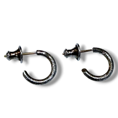 CAREERING PLACEBO CRYSTALLIZED Silver Hoop Earring Size 101