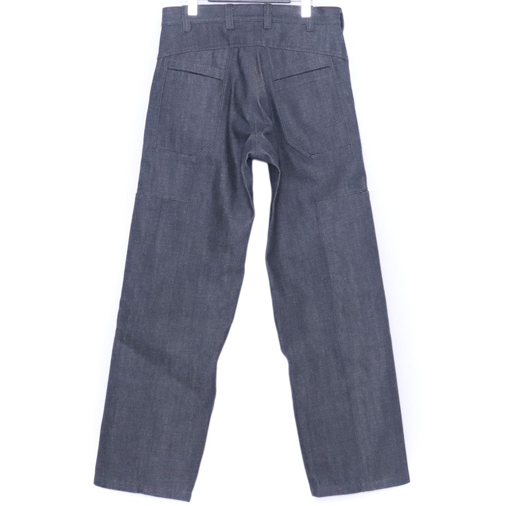 BLUE GRAY 25SS 10-Pocket Panel Washed Jeans Gray Size 44