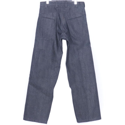 BLUE GRAY 25SS 10-Pocket Panel Washed Jeans Gray Size 44