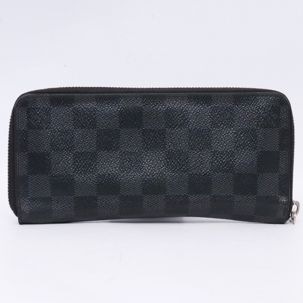 LOUIS VUITTON Monogram Eclipse Zippy Wallet Black Size F