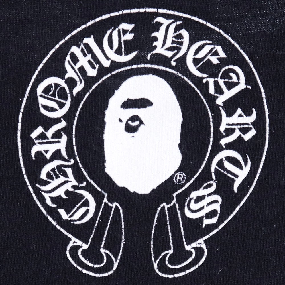 A BATHING APE x CHROME HEARTS Women's T-Shirt Black Size XS