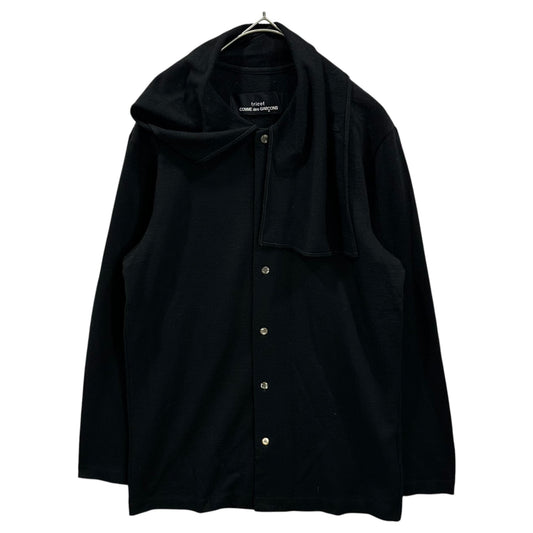 tricot CDG 80s Wool Asymmetric-Collar Cardigan Size FREE