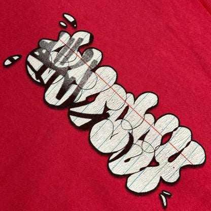 STUSSY 90s USA Made Graphic T-Shirt Red Size L
