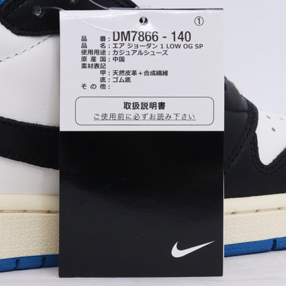 FRAGMENT AIR JORDAN 1 Low OG Sneakers Blue Size 29cm