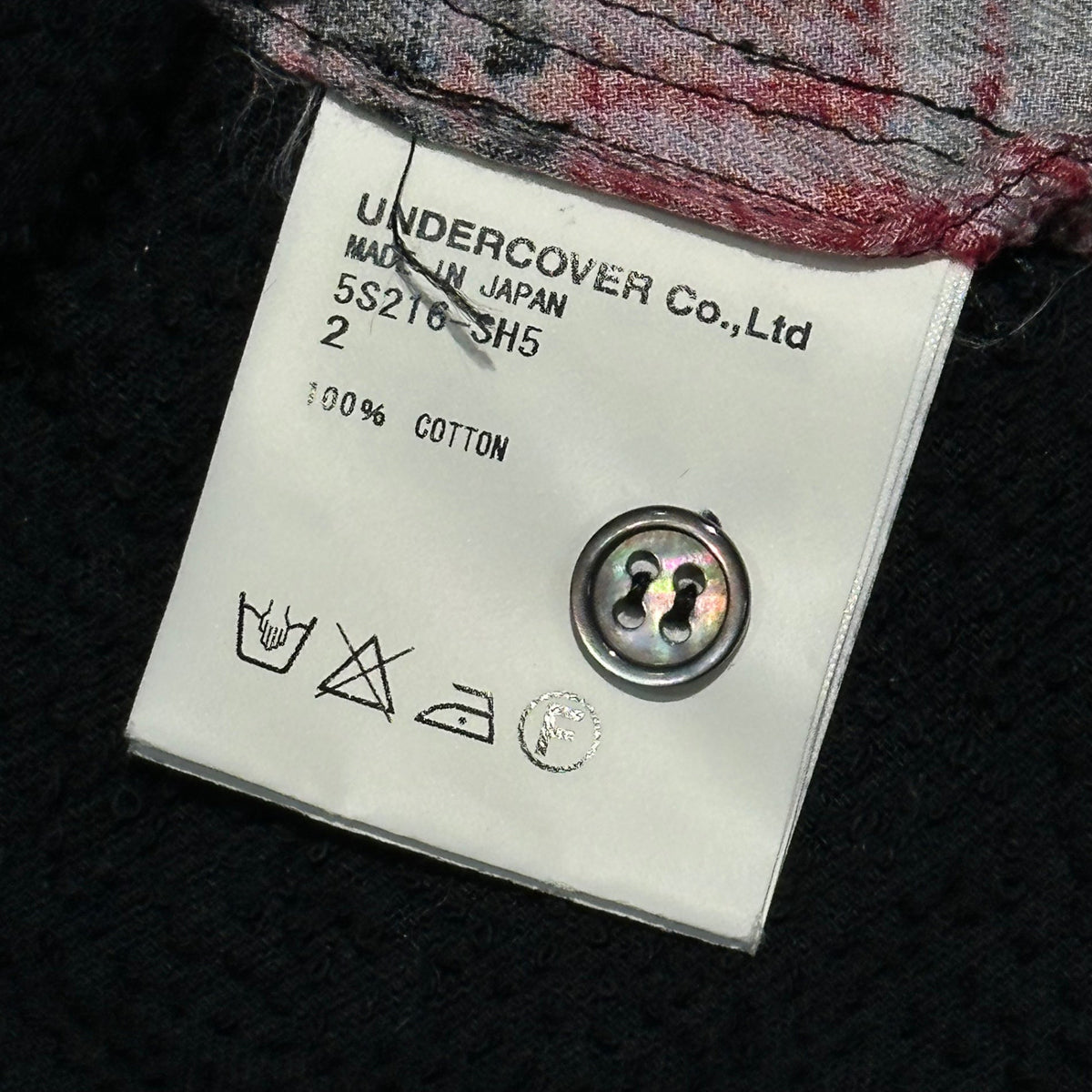UNDERCOVERISM 05SS Reconstructed Side Black Red Shirt Size 2