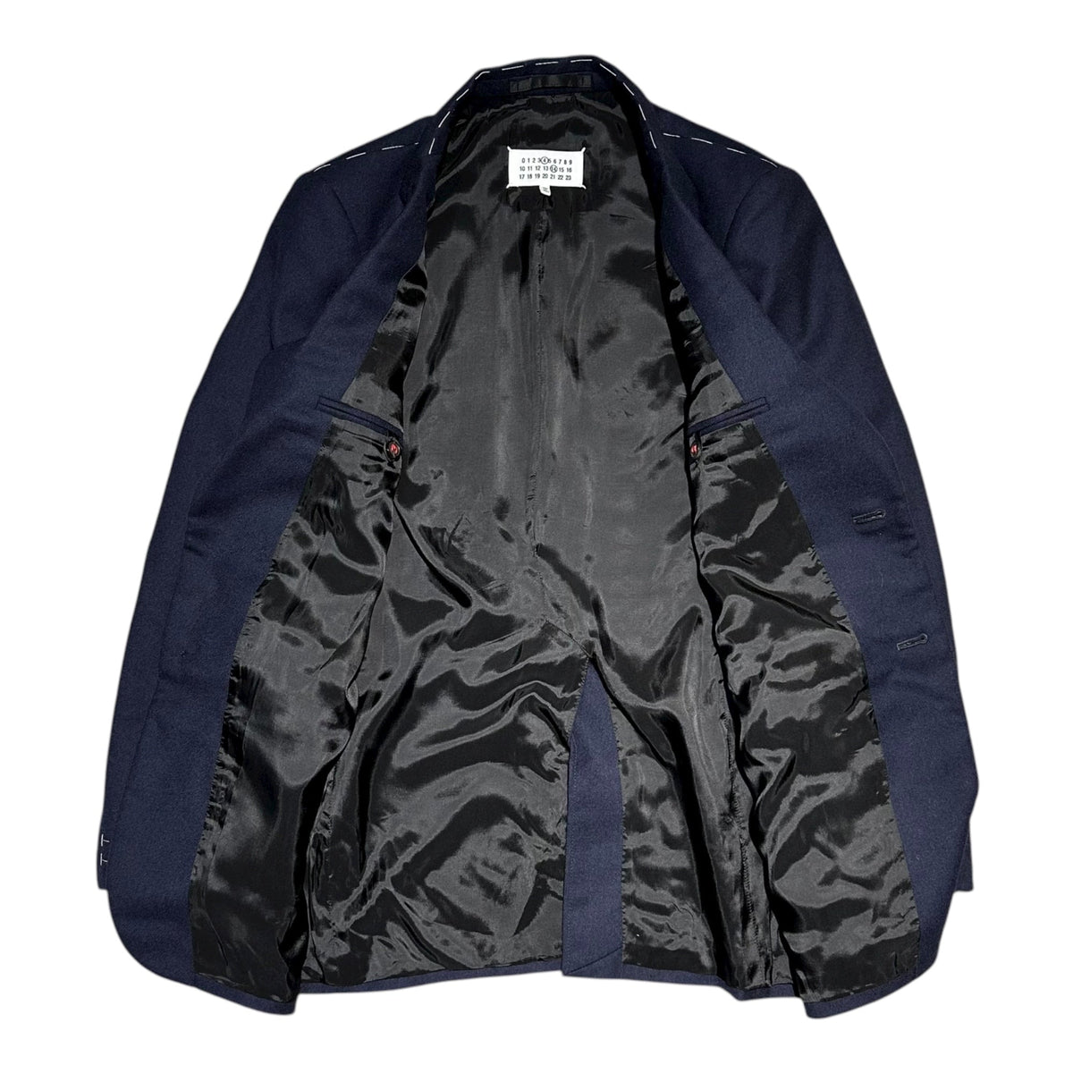 MAISON MARGIELA 22AW Stitch Wool Blazer Navy Jacket Size 44