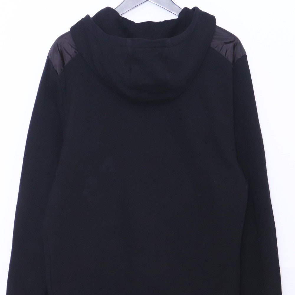 Prada Cotton Triangle Logo Hoodie Black Size M
