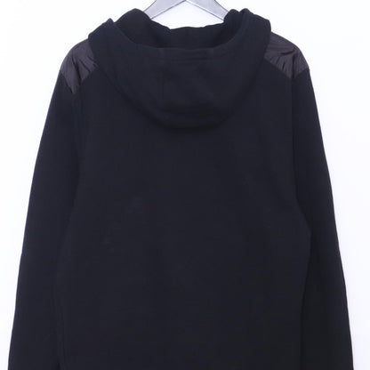 Prada Cotton Triangle Logo Hoodie Black Size M