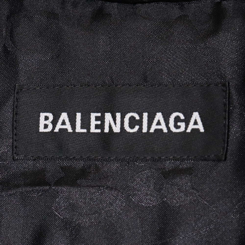 Balenciaga All-Over Logo Down Jacket Black Size 46
