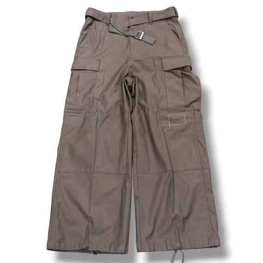 SACAI x WTAPS 25SS Cotton Back Satin Pants Taupe Size 2