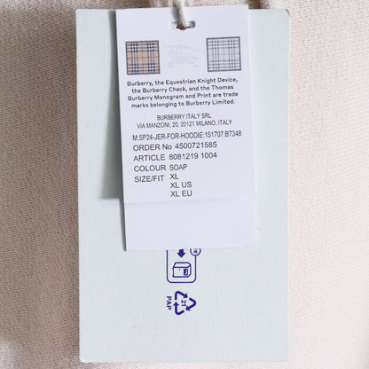 Burberry Beige Cotton Pullover Hoodie Size XL