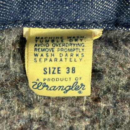 WRANGLER 70s Denim Blanket Coverall Jacket Size 38