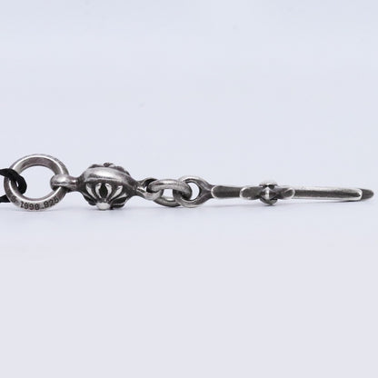 CHROME HEARTS 1 Ball Tiny CH Cross Pendant Silver Size F