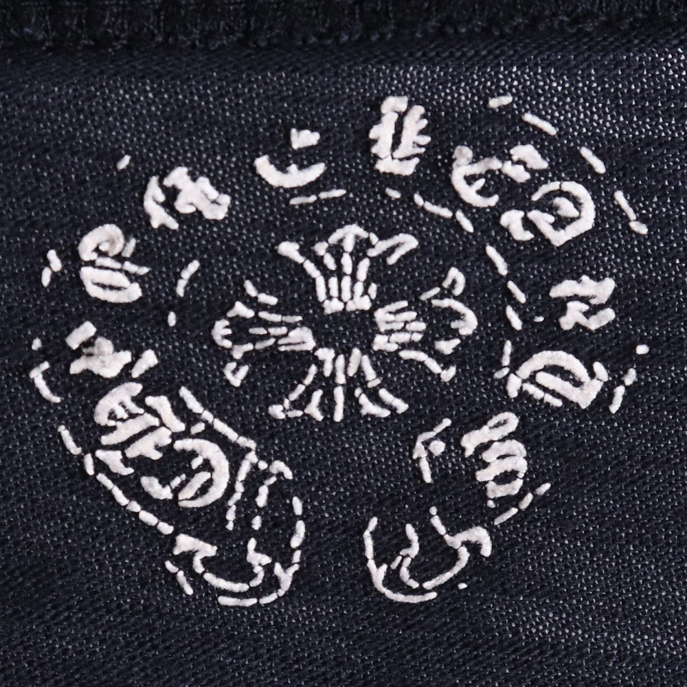 CHROME HEARTS Old Scroll Logo Raglan Long Sleeve T-Shirt Black Size S