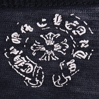 CHROME HEARTS Old Scroll Logo Raglan Long Sleeve T-Shirt Black Size S