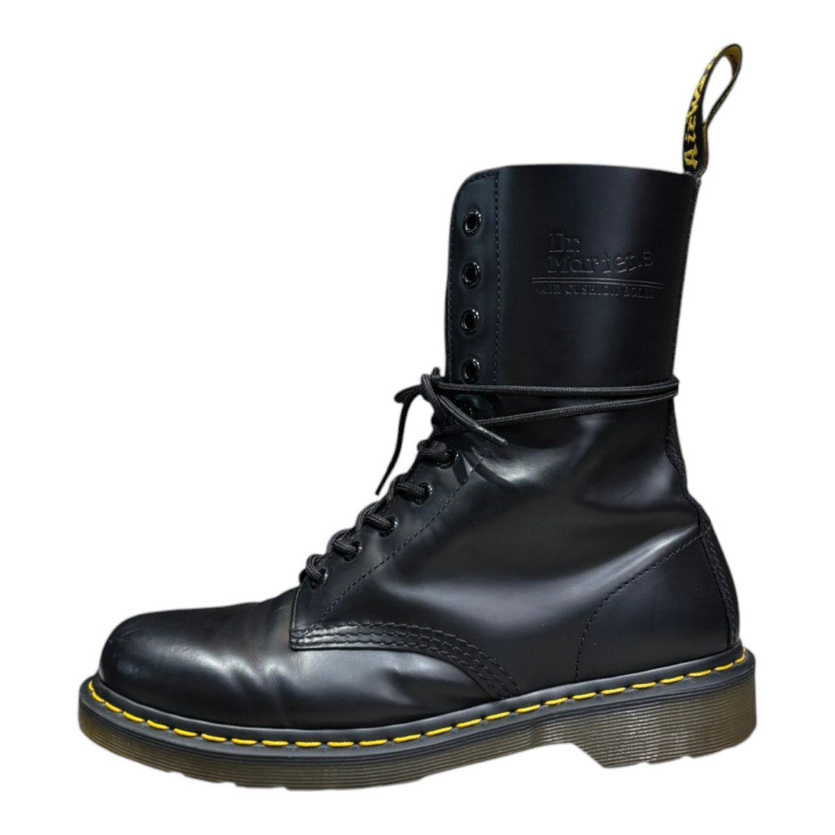 DR.MARTENS 10-Eyelet Leather Boots Black Size 26.5cm