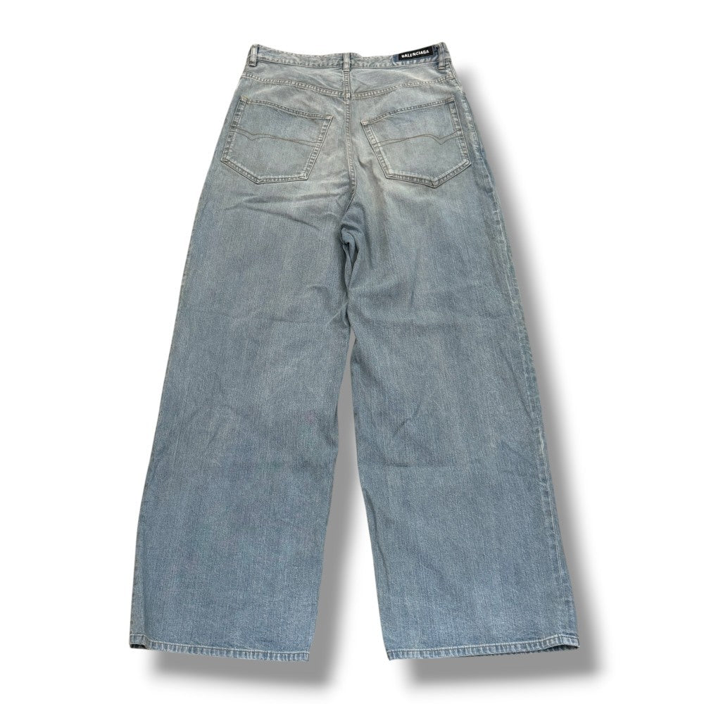 BALENCIAGA Baggy Denim Jeans Indigo Wash Size S
