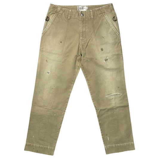 AFFA Distressed Bondage Pants Beige Size M