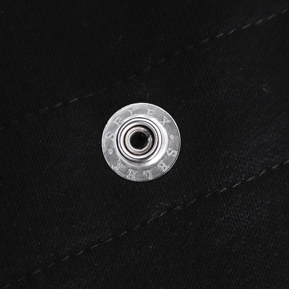 ALMOSTBLACK Button Adjust Pullover Hoodie Black Size 2
