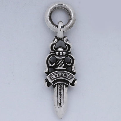 CHROME HEARTS #5 Dagger Charm Silver Size F