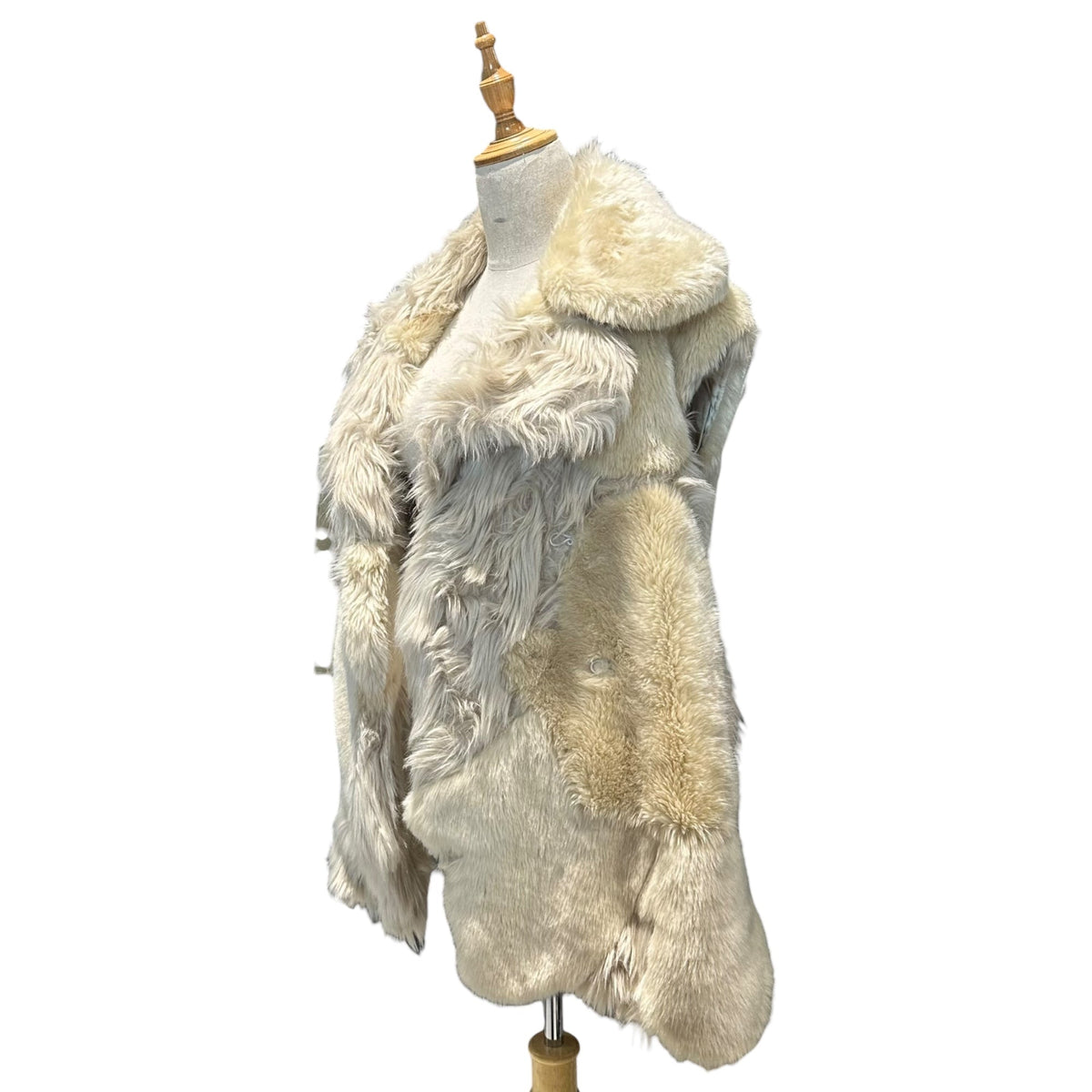 STELLA McCARTNEY 18AW Faux Fur Long Vest White Size 36