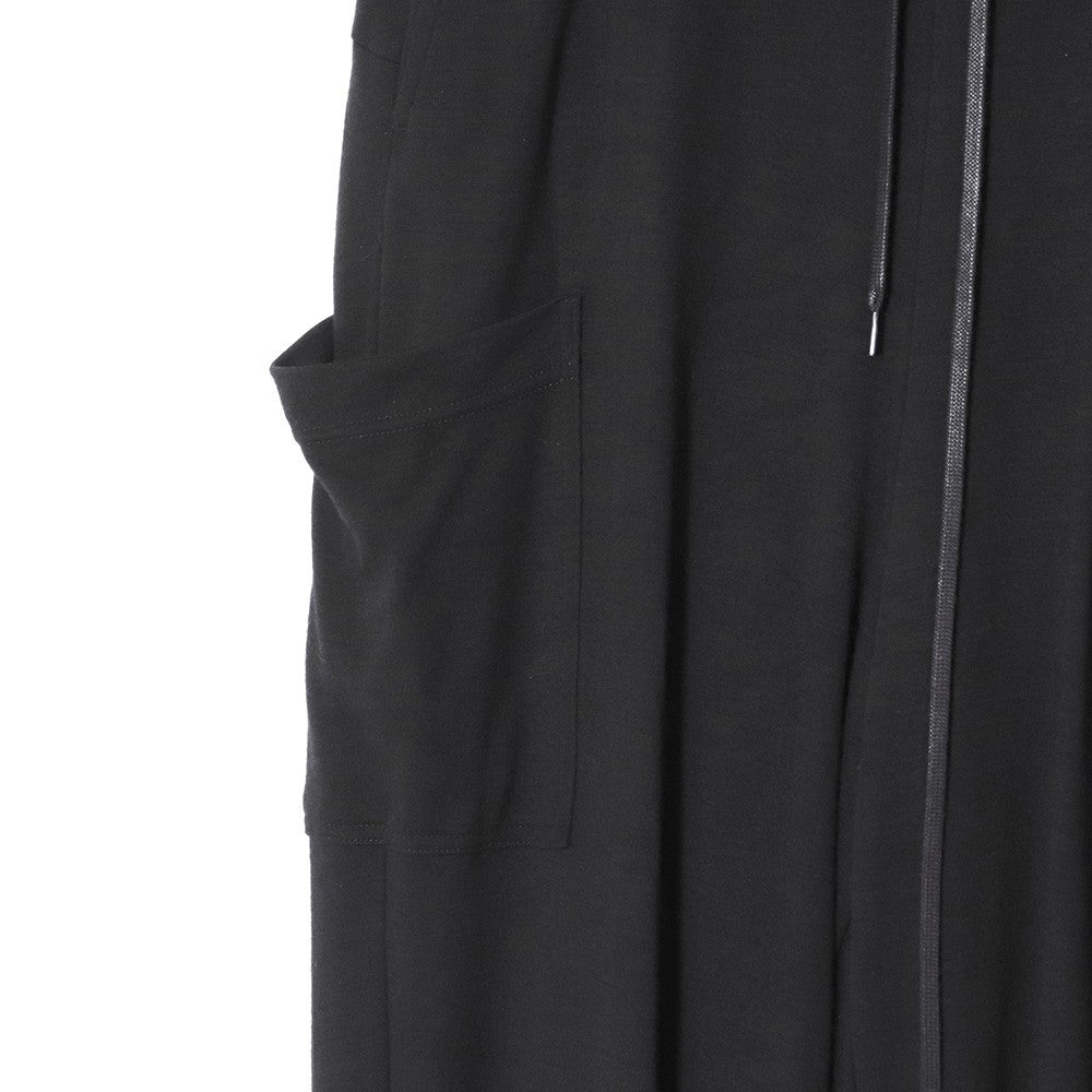 THE VIRIDI-ANNE 23AW Wool Jersey Trousers Black Size 3