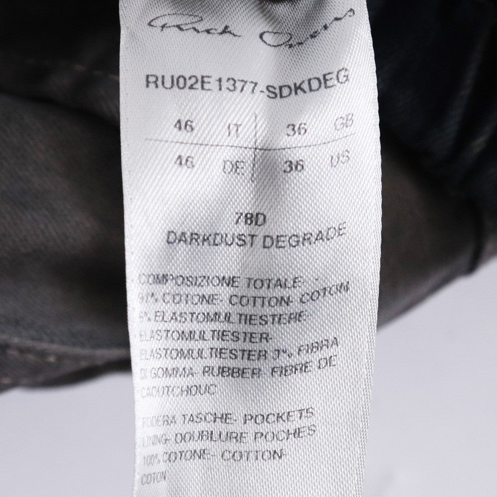 RICK OWENS 25AW Bauhaus Cargo Denim Jeans Dark Dust Size 46