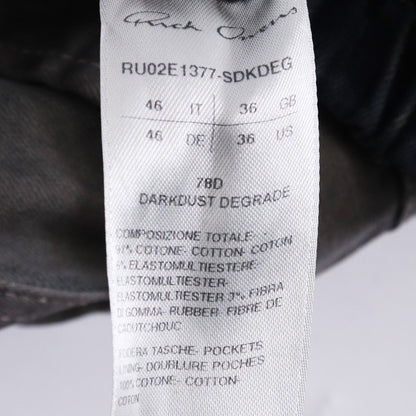 RICK OWENS 25AW Bauhaus Cargo Denim Jeans Dark Dust Size 46