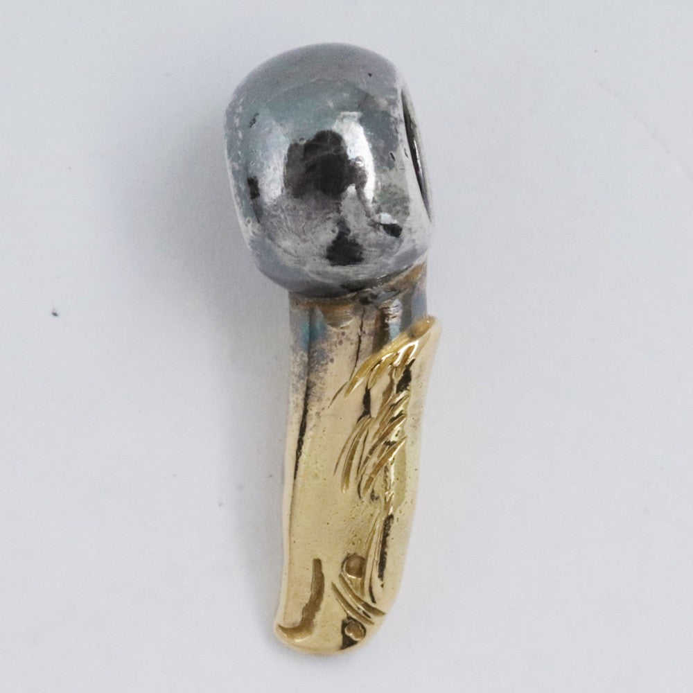 TARO WASHIMI Eagle Head Gold Silver Beads 2PC Size F