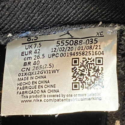 NIKE Air Jordan 1 Retro High OG Sneakers Gray Size 26.5cm