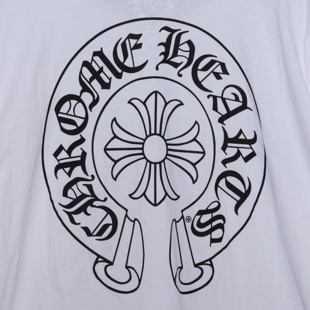 CHROME HEARTS Horseshoe Print Pocket T-Shirt White Size XXL