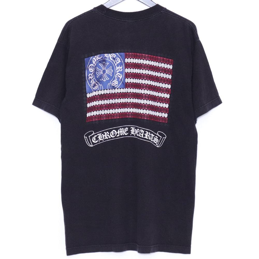 CHROME HEARTS OLD American Flag Dagger T-Shirt Black Size L