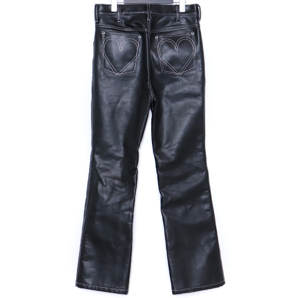 BASICKS Vegan Leather Pants Black Size M
