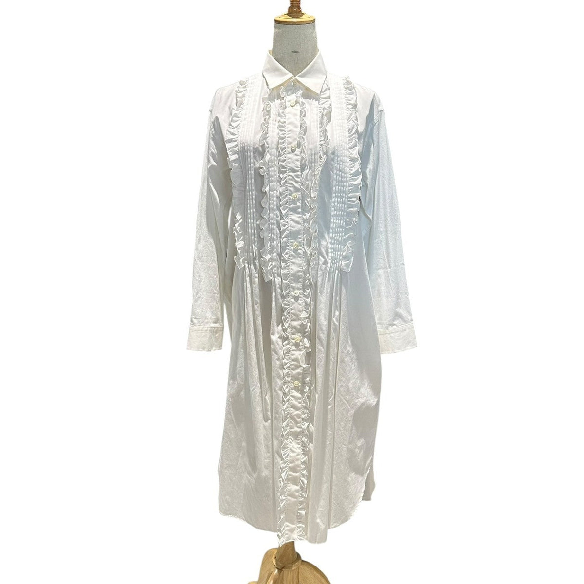 TAO 23SS Frill Shirt Dress White Size M
