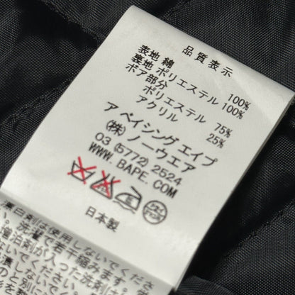 Bape A BATHING APE Shearling Collar Flight Jacket Size L