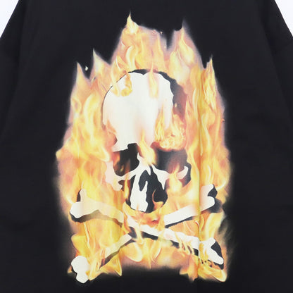 MASTERMIND JAPAN 24SS Fire Print T-Shirt Black Size M