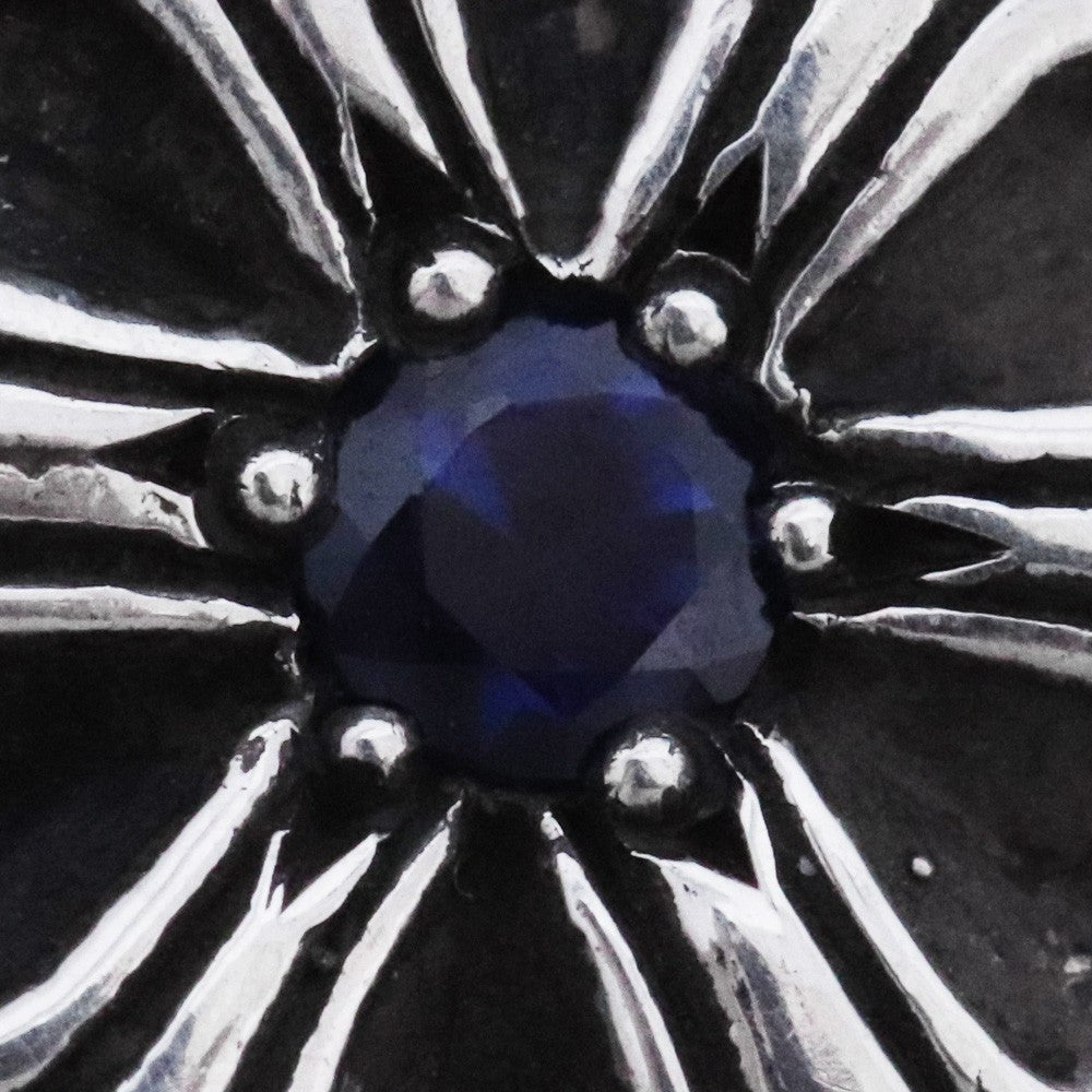 CHROME HEARTS Star Charm SAP Sapphire Necklace Silver Size F