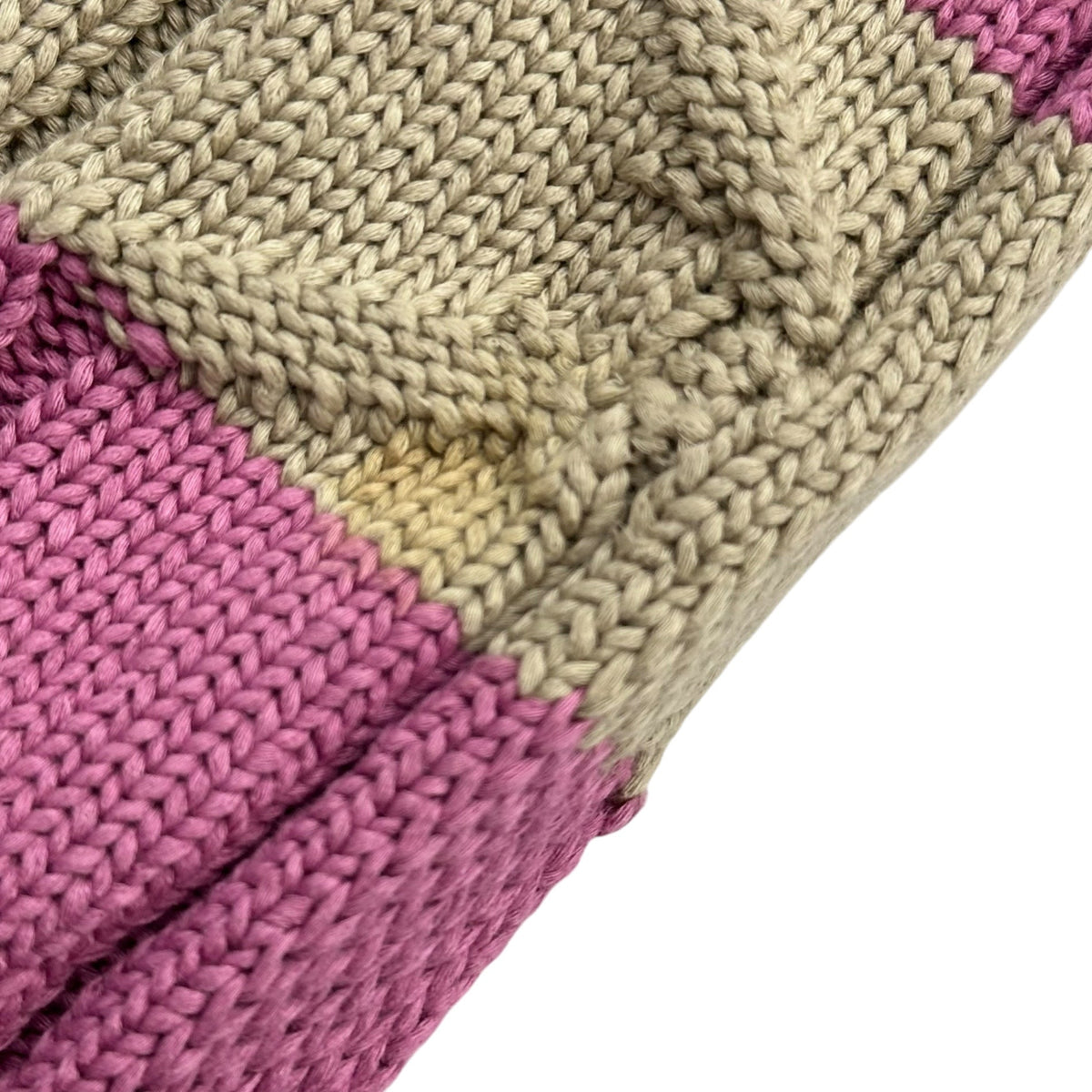Kiko Kostadinov 24SS Merli Cotton Striped Scarf Pink/Beige