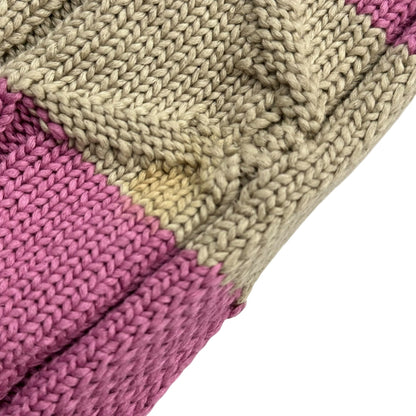Kiko Kostadinov 24SS Merli Cotton Striped Scarf Pink/Beige