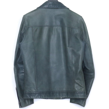 UNIFORM EXPERIMENT Double Riders Leather Jacket Gray Size 1