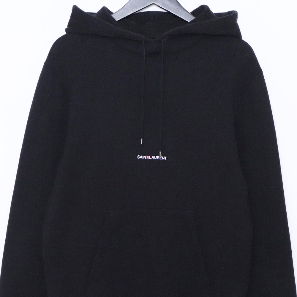 SAINT LAURENT Small Logo Hoodie Black Size XS