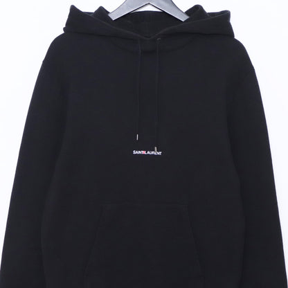 SAINT LAURENT Small Logo Hoodie Black Size XS