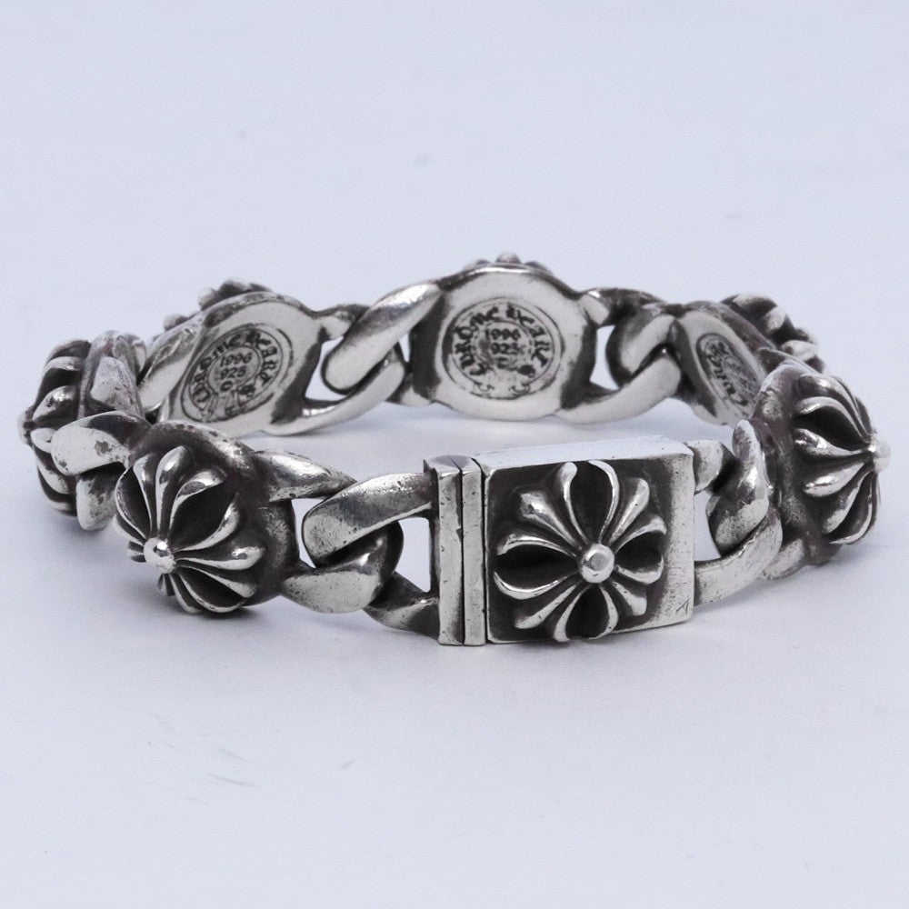 CHROME HEARTS CROSS LINK Bracelet Silver