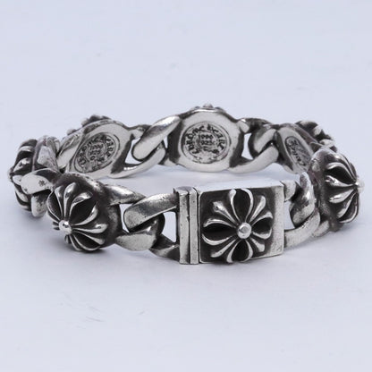 CHROME HEARTS CROSS LINK Bracelet Silver