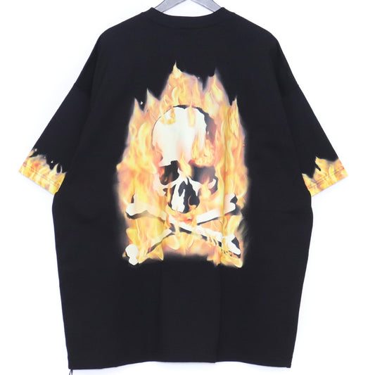 MASTERMIND JAPAN 24SS Fire Print T-Shirt Black Size M
