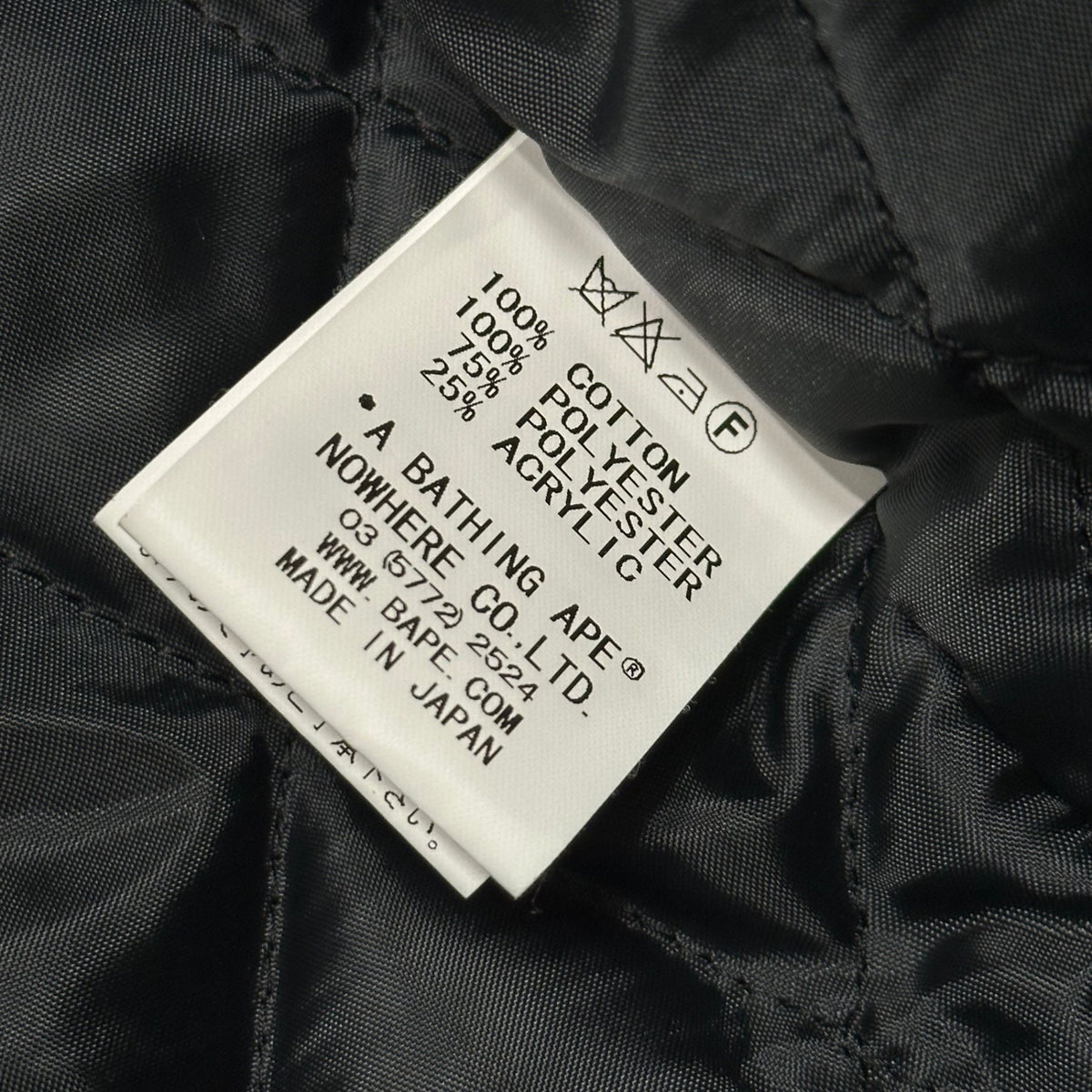 Bape A BATHING APE Shearling Collar Flight Jacket Size L