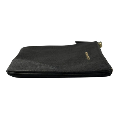 COMME des GARCONS Washed Leather Zip Wallet Black Size FREE