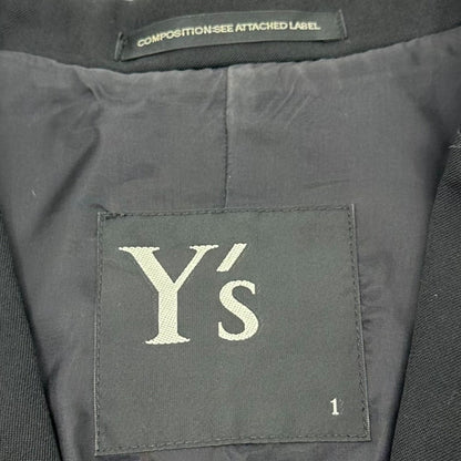 Y's Asymmetrical 3-Button Tailored Wool Jacket Size 1
