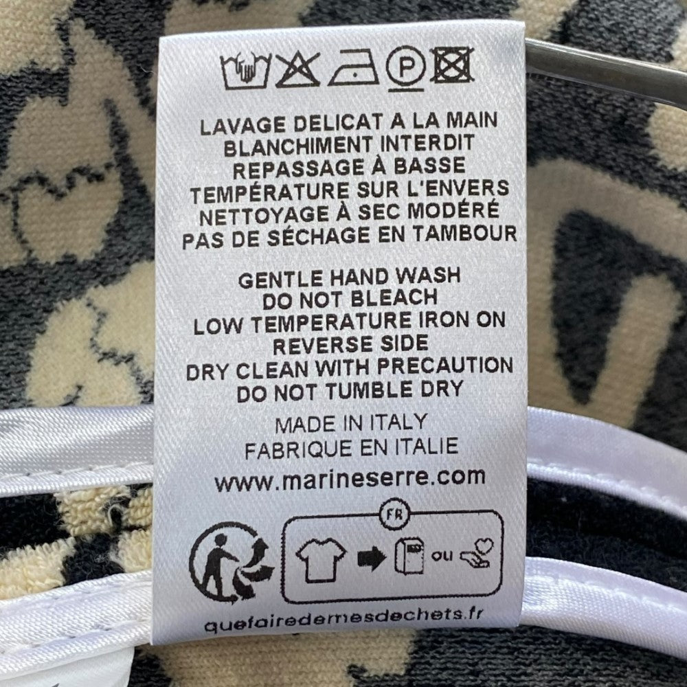 MARINE SERRE JACQUARD TOWEL SHIRT Black Size 44